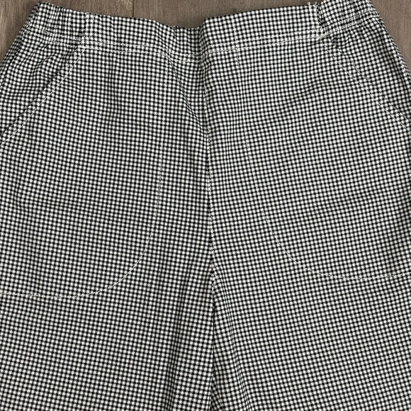 Womens Croft & Barrow Small 4 6 Pants Legging Pull On Check White Black Stretch - Picture 5 of 10